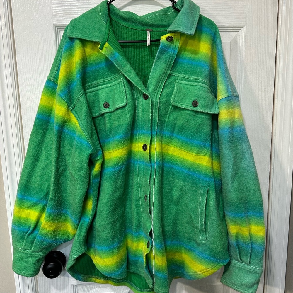 Free people Ruby jacket-Green and Yellow
